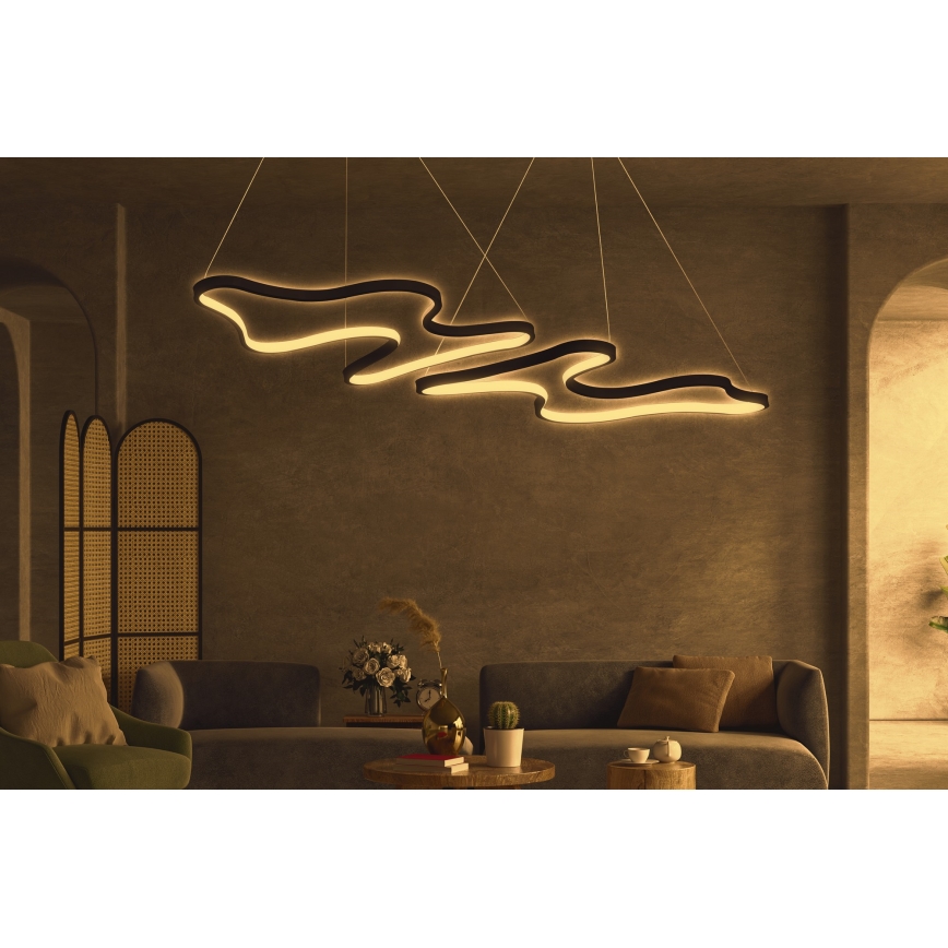 Suspension LED DUPLE ARTISAN LED/80W/230V 4000K noire