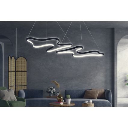 Suspension LED DUPLE ARTISAN LED/80W/230V 6500K noir