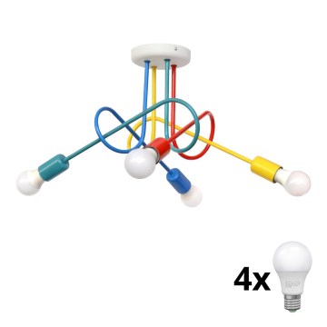 Suspension LED enfant OXFORD 4xE27/10W/230V