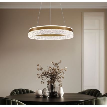 Suspension LED FROZI LED/32W/230V diamètre 50 cm dorée