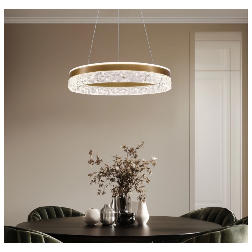 Suspension LED FROZI LED/32W/230V diamètre 50 cm dorée