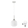 Suspension LED HARMA 1xE27/60W/230V diamètre 20 cm chrome mat/blanc