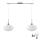 Suspension LED HARMA 2xE27/60W/230V chrom mat/b blanc