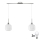 Suspension LED HARMA 2xE27/60W/230V chrome mat/blanc