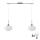 Suspension LED HARMA 2xE27/60W/230V chrome mat/blanc