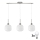 Suspension LED HARMA 3xE27/60W/230V chrome mat/ blanc