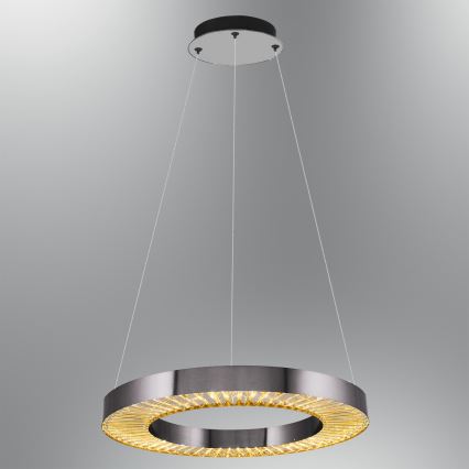 Suspension LED JESI LED/35W/230V 3000K diamètre 60 cm argent
