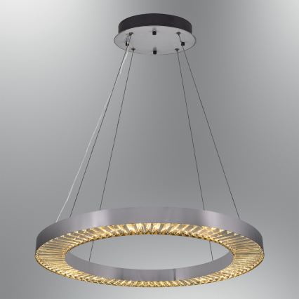 Suspension LED JESI LED/85W/230V 3000K Ø 80 cm argent