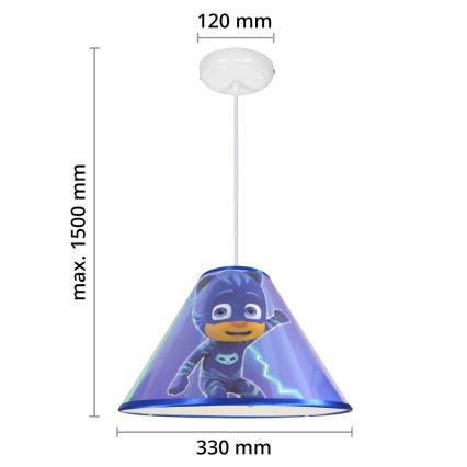Suspension LED pour enfants sur câble PJ MASK 1xE27/40W/230V