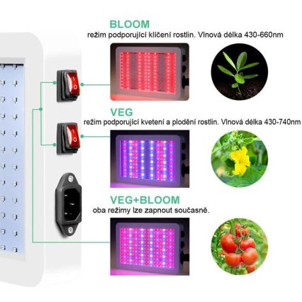 Suspension LED pour la culture de plantes LED/36W/230V IP44