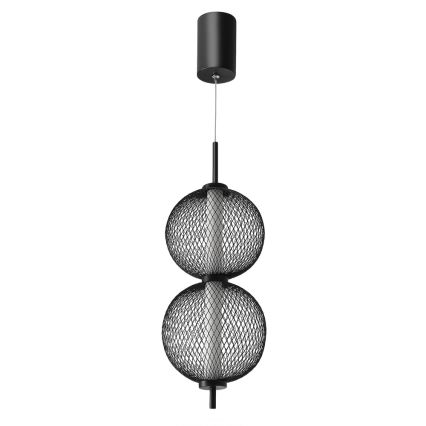 Suspension LED PUMA 10W/230V diamètre 14 cm noir