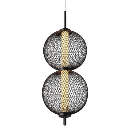 Suspension LED PUMA 10W/230V diamètre 14 cm noir