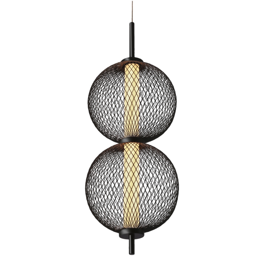 Suspension LED PUMA 10W/230V diamètre 14 cm noir