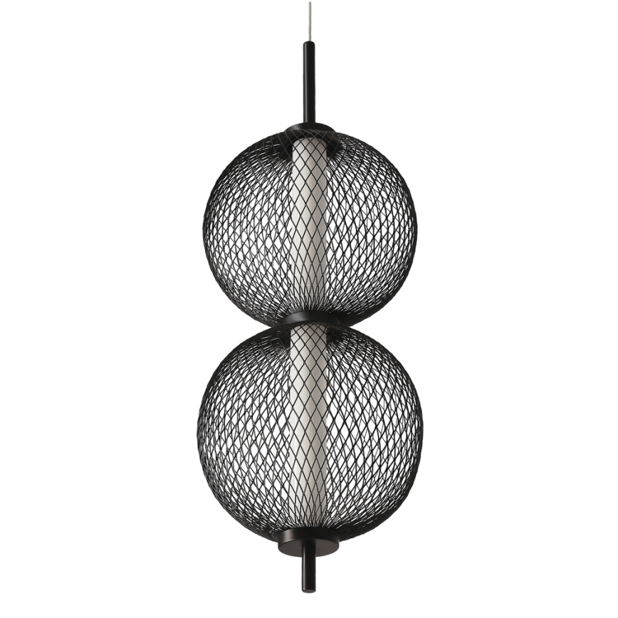 Suspension LED PUMA 10W/230V diamètre 14 cm noir