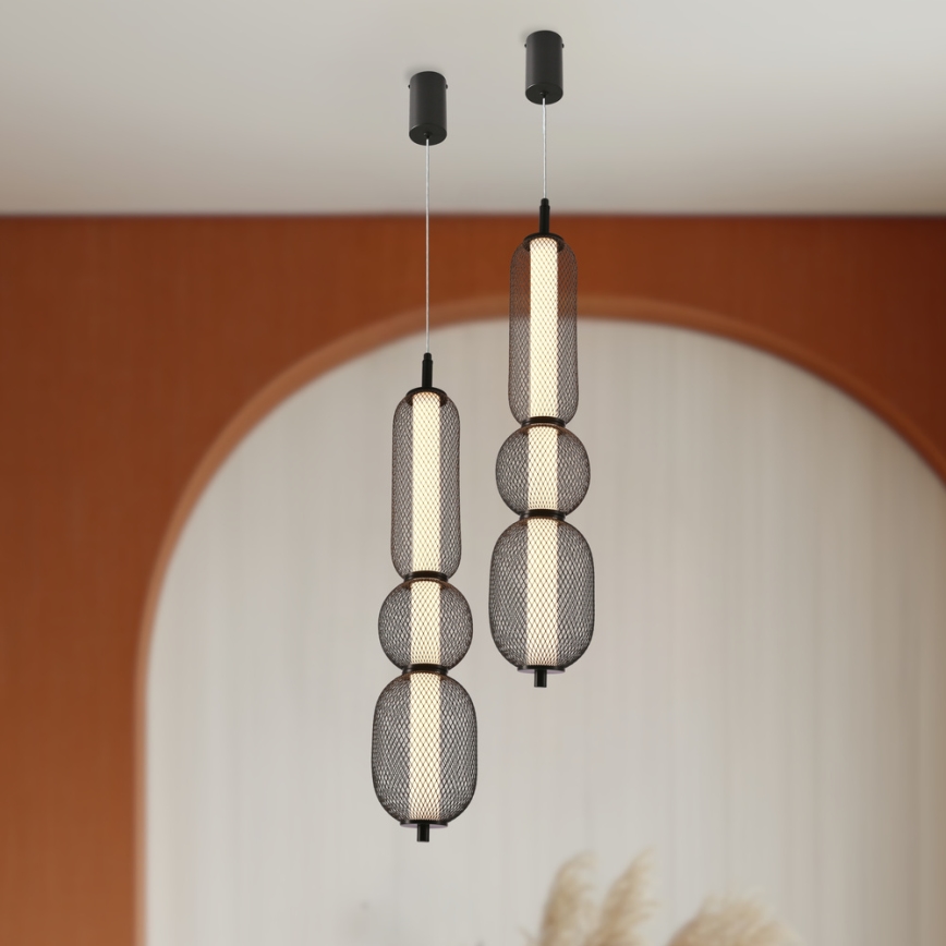 Suspension LED PUMA LED/15W/230V diamètre 14 cm noir