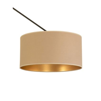 Suspension LED réglable sur tige GORTA 1xE27/60W/230V beige/doré