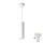 Suspension LED RGBW dimmable pour salle de bains sur câble TURYN 1xGU10/6W/230V 3000K IP44 blanche + télécommande
