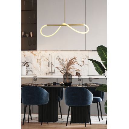 Suspension LED SUPREME LED/22W/230V 100 cm dorée