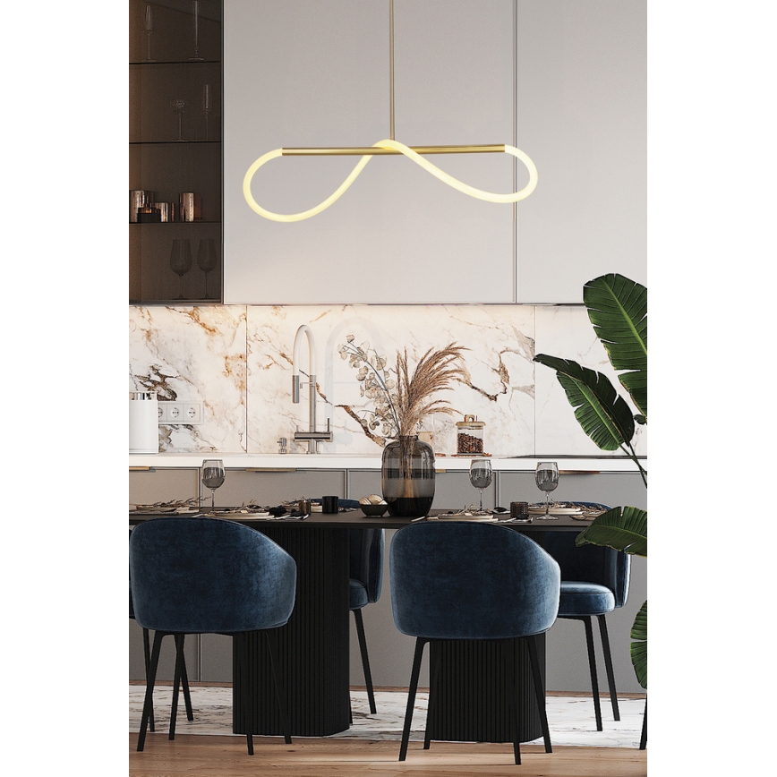 Suspension LED SUPREME LED/22W/230V 100 cm dorée
