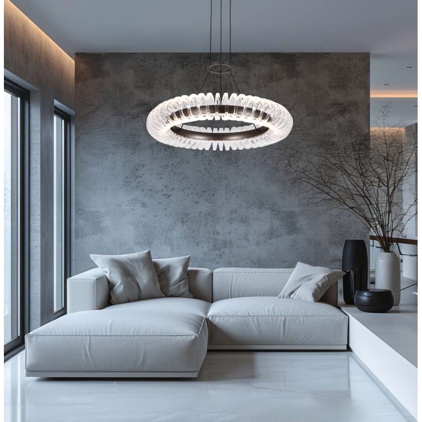 Suspension LED sur câble ALBA LED/39W/230V gris/transparent