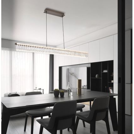 Suspension LED sur câble ALBA LED/39W/230V gris/transparent