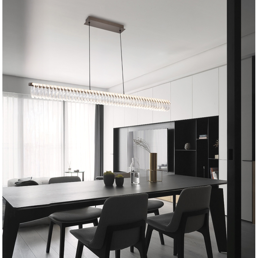Suspension LED sur câble ALBA LED/39W/230V gris/transparent