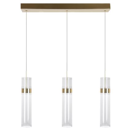 Suspension LED sur câble AMBIENTE 3xLED/6W/230V 3000/4000/6000K dorée