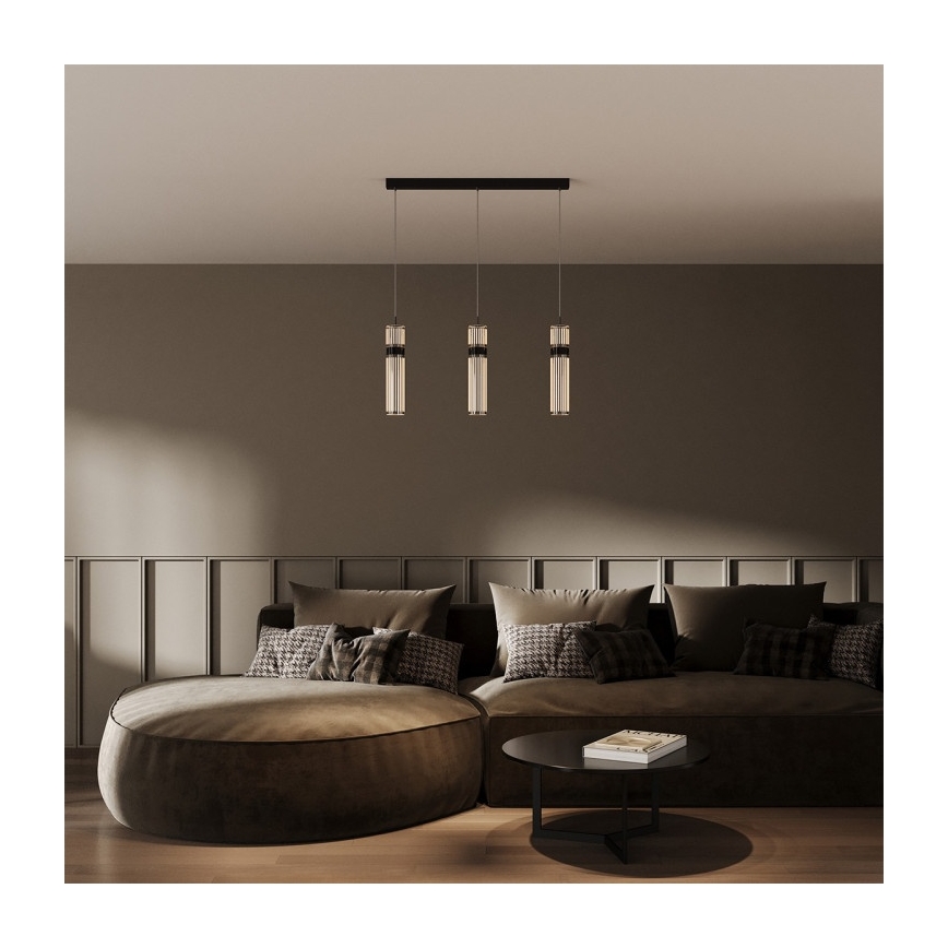 Suspension LED sur câble AMBIENTE 3xLED/6W/230V 3000/4000/6000K noir