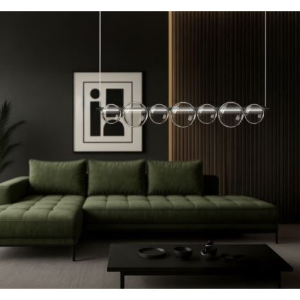 Suspension LED sur câble ATOLA LED/19W/230V noir/transparent