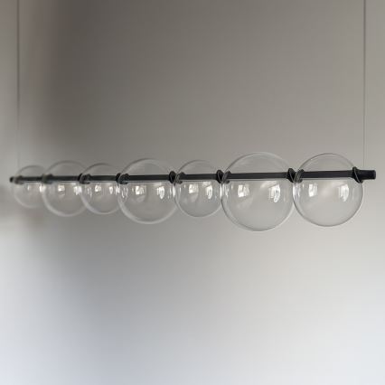 Suspension LED sur câble ATOLA LED/19W/230V noir/transparent