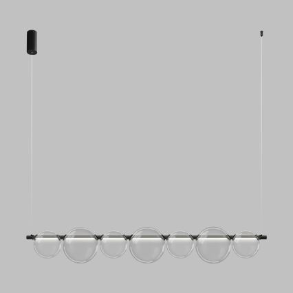 Suspension LED sur câble ATOLA LED/19W/230V noir/transparent