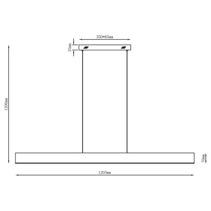 Suspension LED sur câble BERNADETTA LED/20W/230V 4000K blanche