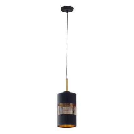 Suspension LED sur câble BOGART 1xE27/15W/230V noir/doré