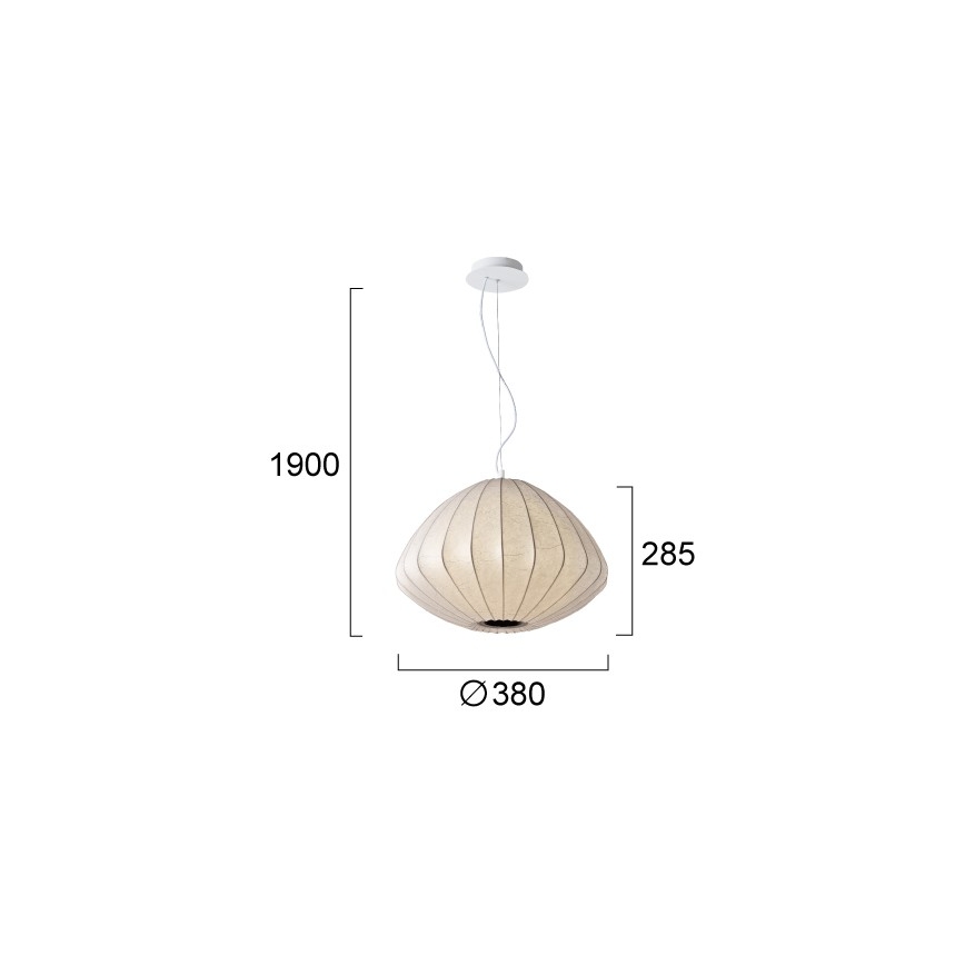 Suspension LED sur câble BOLA LED/11W/230V + 1xE27/5W crème