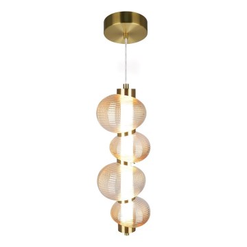 Suspension LED sur câble BOLLA LED/17W/230V Ø 16 cm doré / beige fumé