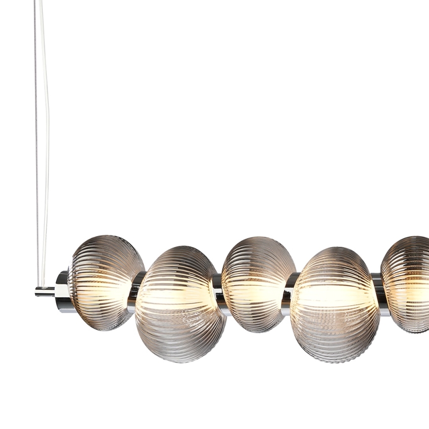 Suspension LED sur câble BOLLA LED/32W/230V chrome brillant/gris fumé