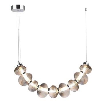 Suspension LED sur câble BOLLA LED/36W/230V chrome brillant/gris fumé