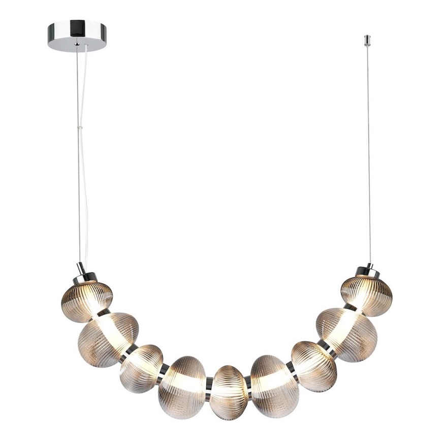Suspension LED sur câble BOLLA LED/36W/230V chrome brillant/gris fumé