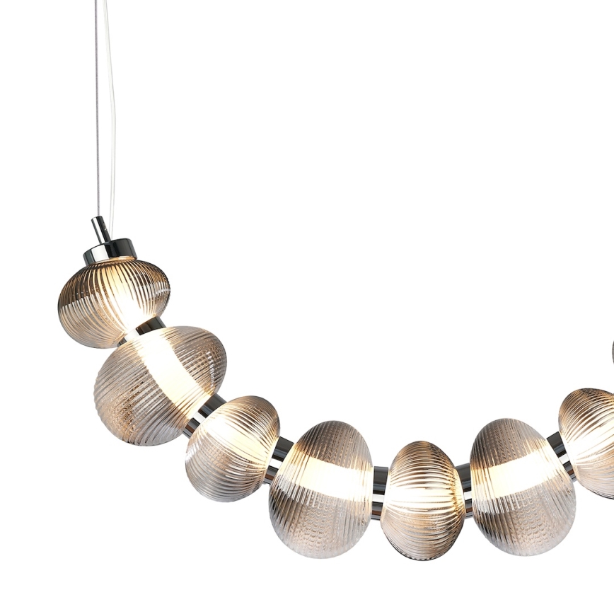 Suspension LED sur câble BOLLA LED/36W/230V chrome brillant/gris fumé