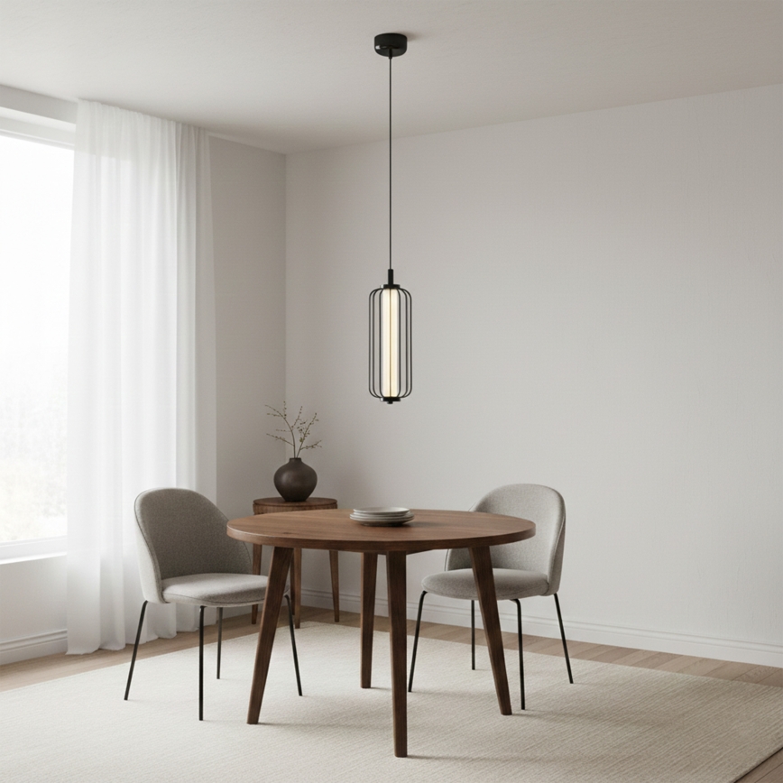 Suspension LED sur câble BONNIE LED/15W/230V 3000K noire