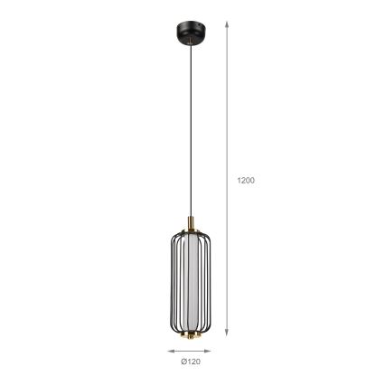 Suspension LED sur câble BONNIE LED/15W/230V 3000K noire