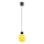 Suspension LED sur câble CACTUS LED/3W/230V 3000K noir/jaune