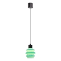 Suspension LED sur câble CACTUS LED/3W/230V 3000K noir/vert