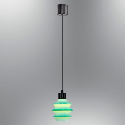 Suspension LED sur câble CACTUS LED/3W/230V 3000K noir/vert