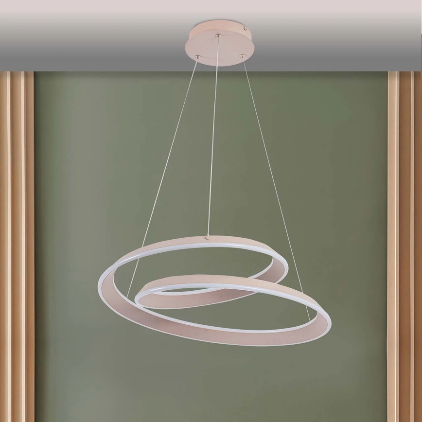 Suspension LED sur câble CASHMERE LED/75W/230V Ø 60 cm beige