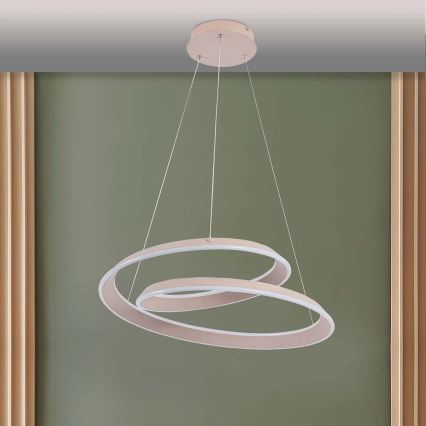 Suspension LED sur câble CASHMERE LED/75W/230V Ø 60 cm blanche