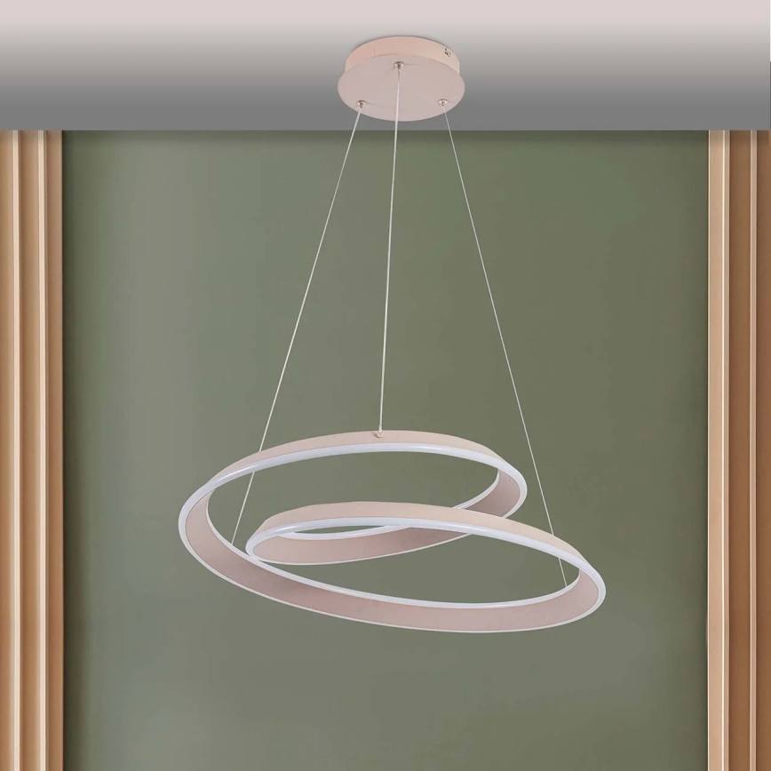 Suspension LED sur câble CASHMERE LED/75W/230V Ø 60 cm blanche