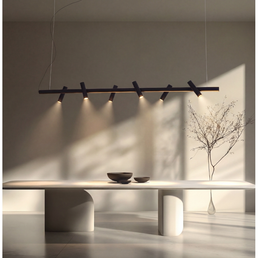 Suspension LED sur câble CLIO LED/29W/230V noire