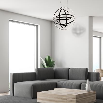 Suspension LED sur câble COPERNICUS LED/260W/230V noire