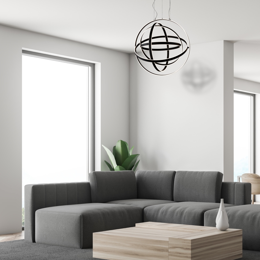 Suspension LED sur câble COPERNICUS LED/260W/230V noire